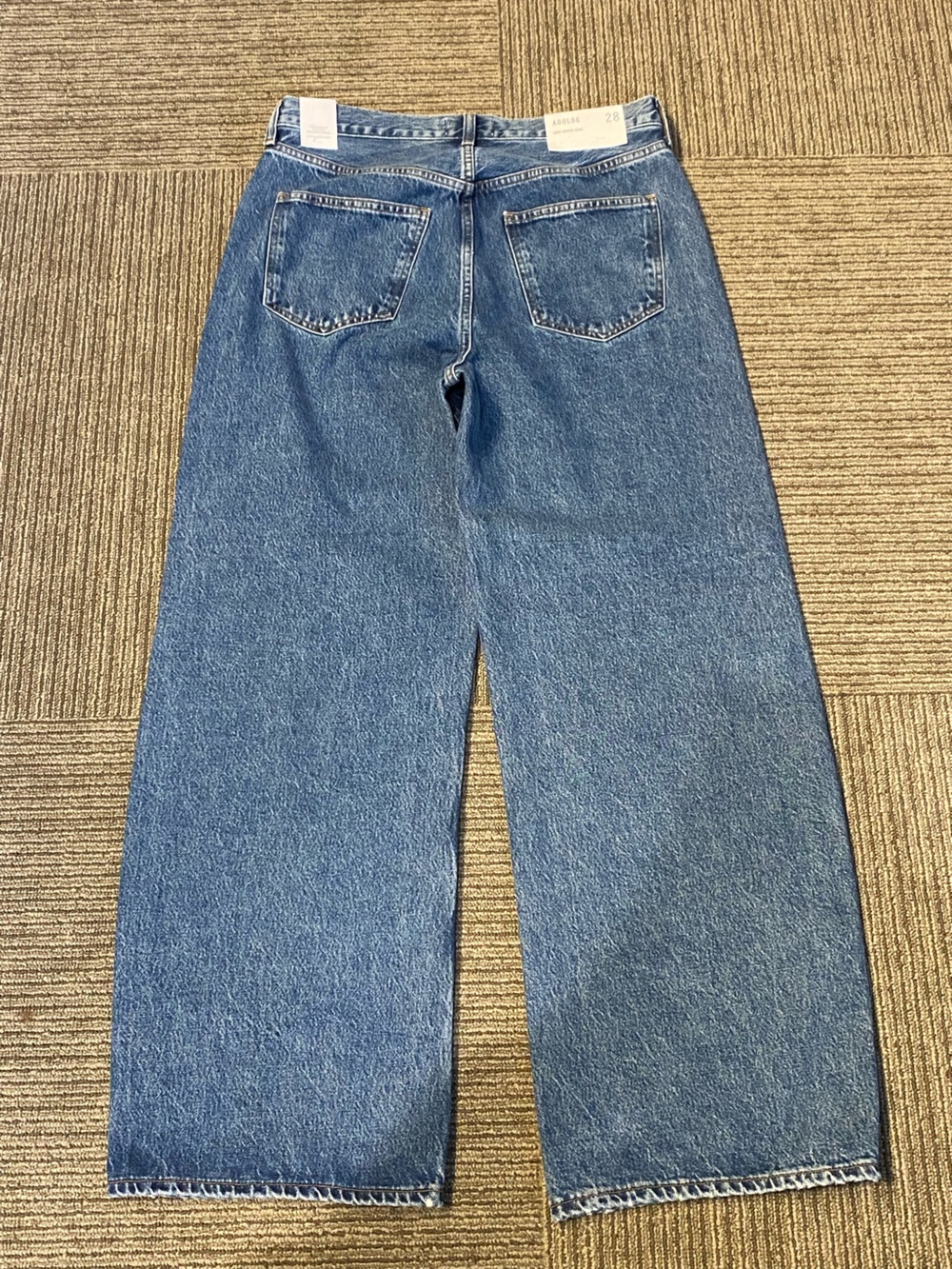Classic Wide Leg Blue Denim Jeans - Picture 3 of 3